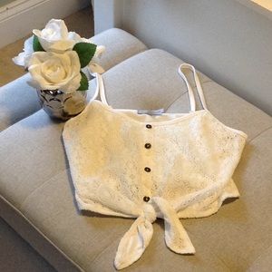 Country white crop top